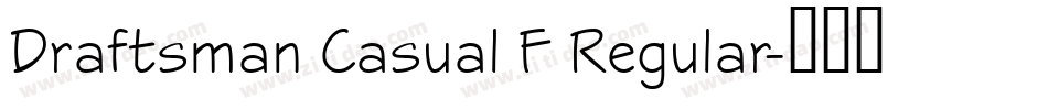 Draftsman Casual F Regular字体转换